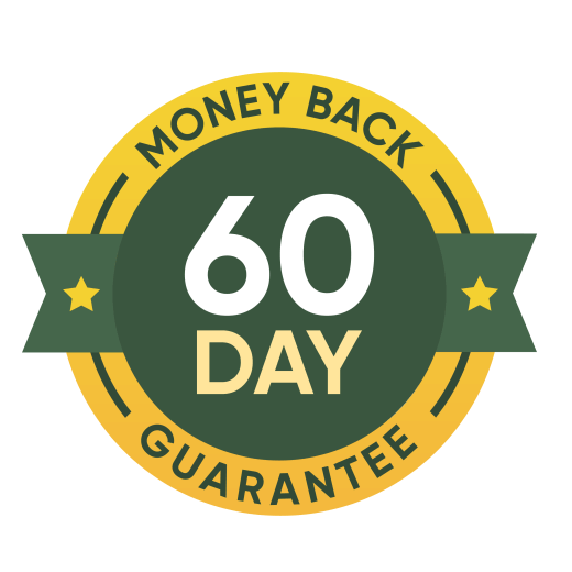 60-day money-back guarantee badge ensuring risk-free purchase.